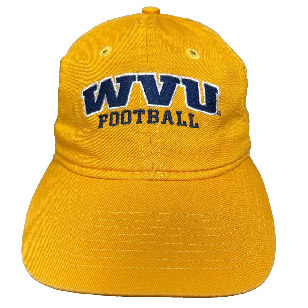 West Virginia Mountaineers Hat Cap Strap Back  Yellow WVU The Game Dad Twill BT1